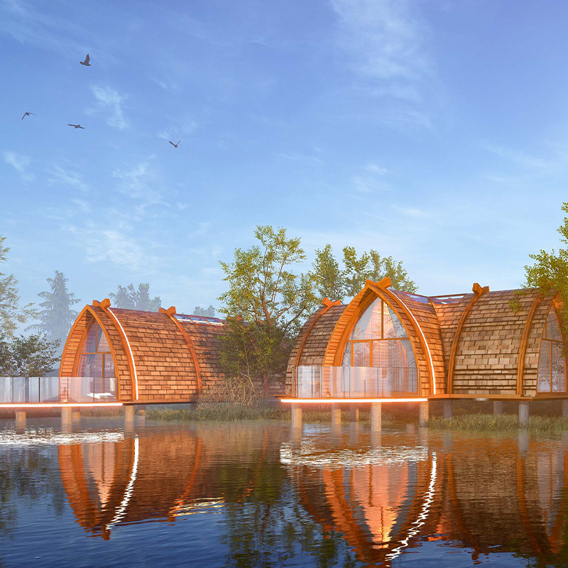 Prefabrikovaná drevená búdka Prefabrikovaná drevená búdka